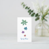 Visite Carte de Présentation Personnaliserable - Floral (Debout devant)