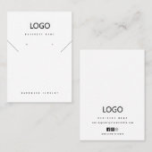 Visite Carte de présentation pour bijoux boucles d'oreill (Devant / Derrière)