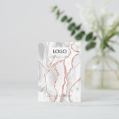 Visite Carte de présentation pour bijoux en agate blanche (Debout devant)