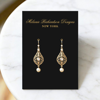 Visite Carte de présentation pour boucles d'oreilles à éc