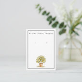Visite Carte de présentation pour boucles d'oreilles à th (Debout devant)
