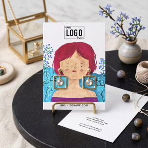 Visite Carte de présentation pour boucles d'oreilles avec
