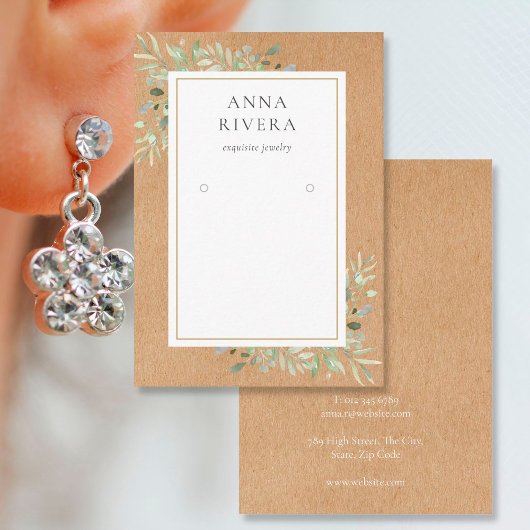 Visite Carte de présentation pour boucles d'oreilles en a