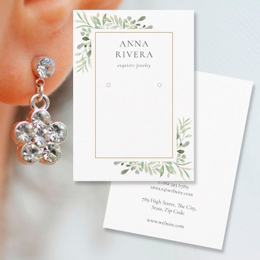 Visite Carte de présentation pour boucles d'oreilles en v