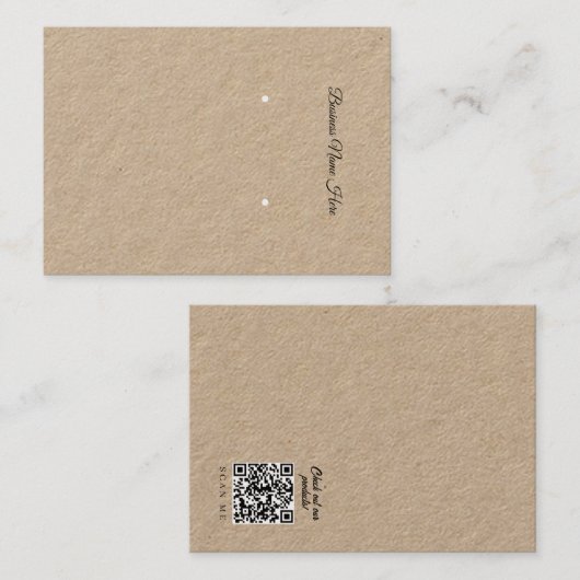 Visite Carte de présentation pour boucles d'oreilles kraf (Devant / Derrière)