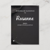 Visite Carte de présentation pour boucles d'oreilles noir (Dos)