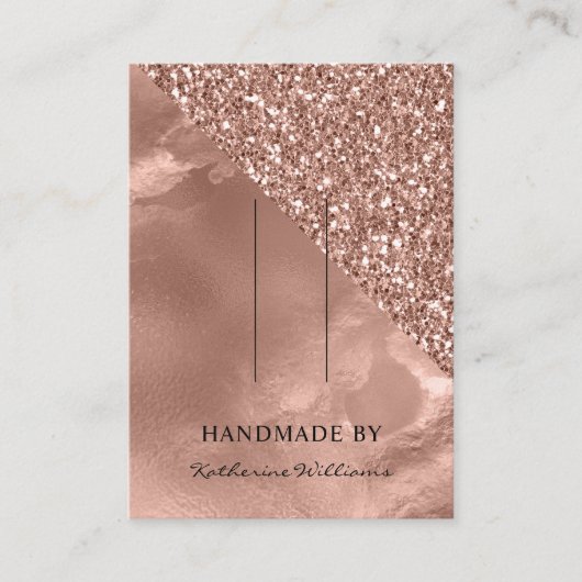 Visite Carte de présentation pour pince à cheveux | Rose (Devant)