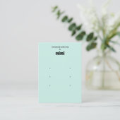 Visite Carte de Présentation Simple Verte pour Boucles d' (Debout devant)