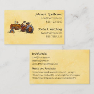 Visite Carte de présentation sociale Orange-tracteur