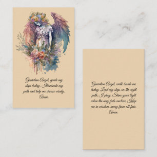 Visite Carte de prière Angel du Gardien