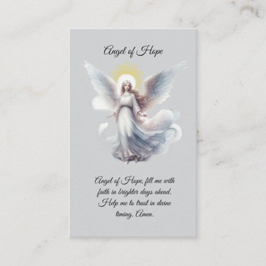 Visite Carte de prière Angel of Hope (Devant)