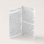 Visite Carte de prière Athanasian Creed (Intérieur)