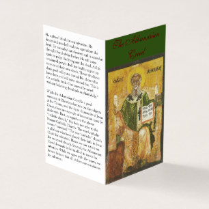 Visite Carte de prière Athanasian Creed