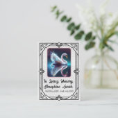 Visite Carte de prière blanche simple et élégante (Debout devant)