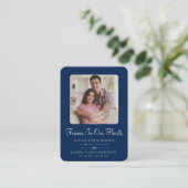 Visite Carte de prière bleue aux funérailles commémorativ (Debout devant)