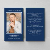 Visite Carte de prière bleue mémorial aux funérailles sim