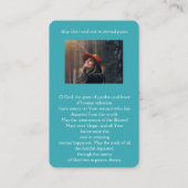 Visite Carte de prière catholique de l'aquarelle Sainte M (Dos)