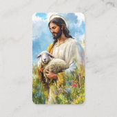 Visite Carte de prière catholique Jésus Bon Pasteur (Dos)