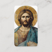 Visite Carte de prière Christ Pantocrator Jésus (Dos)