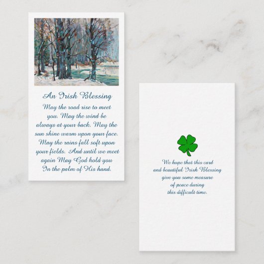 Visite Carte de prière commémorative (Devant / Derrière)