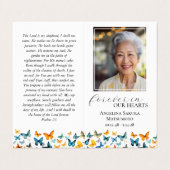 Visite Carte de prière commémorative aux petits papillons (Extérieur déplié)