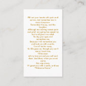 Visite Carte de prière commémorative Croix simple (Dos)