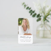 Visite Carte de prière commémorative de célébration de vi (Debout devant)