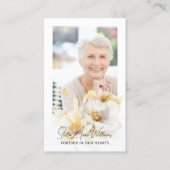 Visite Carte de prière commémorative de fleur blanche élé (Devant)