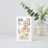 Visite Carte de prière commémorative de fleur blanche élé (Debout devant)