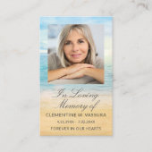 Visite Carte de prière commémorative de funérailles de pl (Devant)