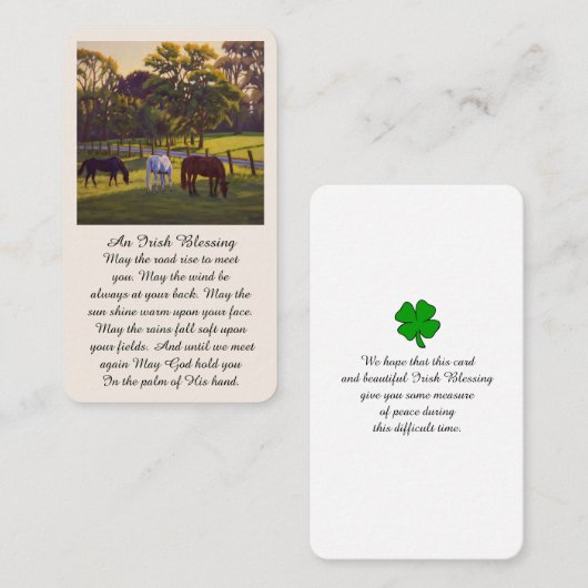 Visite Carte de prière commémorative de la Bénédiction (Devant / Derrière)