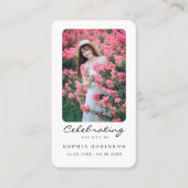 Visite Carte de prière commémorative de la fête de la vie (Devant)