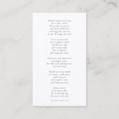 Visite Carte de prière commémorative de la photo funérair (Dos)