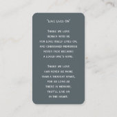 Visite Carte de prière commémorative de la photo funérair (Dos)