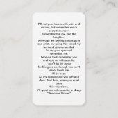 Visite Carte de prière commémorative de la photo funérair (Dos)