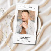Visite Carte de prière commémorative de la photo funérair
