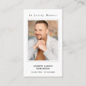 Visite Carte de prière commémorative de la photo funérair (Devant)