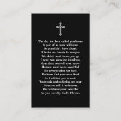 Visite Carte de prière commémorative de la photo funérair (Dos)