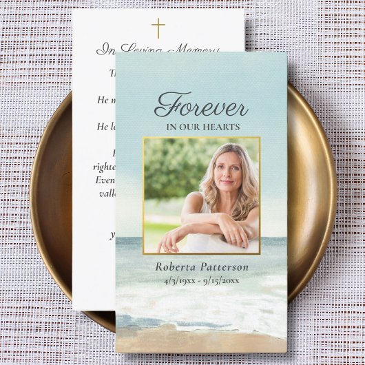 Visite Carte de prière commémorative des funérailles de l