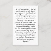 Visite Carte de prière commémorative en mémoire d'amour (Dos)