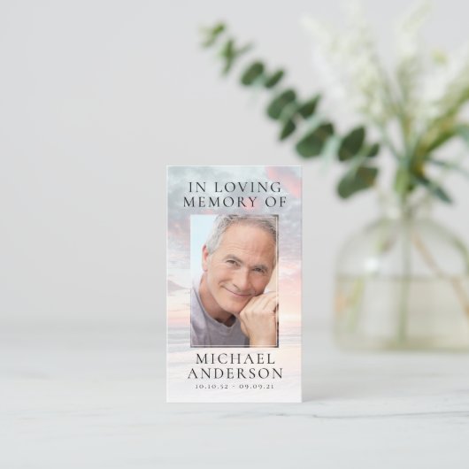 Visite Carte de prière commémorative en mémoire d'amour (Debout devant)