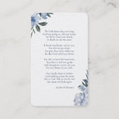 Visite Carte de prière commémorative en mémoire d'amour (Dos)