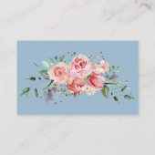 Visite Carte de prière commémorative florale rose élégant (Dos)