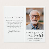 Visite Carte de prière commémorative Folever in Our Heart (Extérieur déplié)