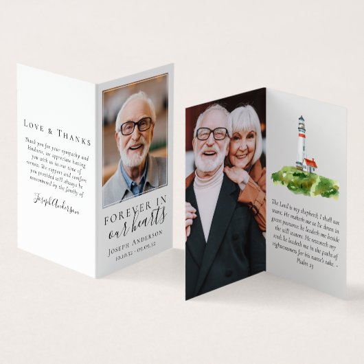 Visite Carte de prière commémorative Folever in Our Heart (Intérieur et extérieur)