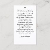 Visite Carte de prière commémorative funéraire de la forê (Dos)