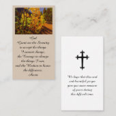 Visite Carte de prière commémorative funéraire moderne (Devant / Derrière)