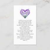 Visite Carte de prière commémorative Lavender (Dos)