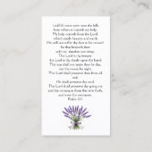 Visite Carte de prière commémorative Lavender (Dos)