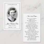 Visite Carte de prière commémorative - Le 23ème Psaume (Devant / Derrière)